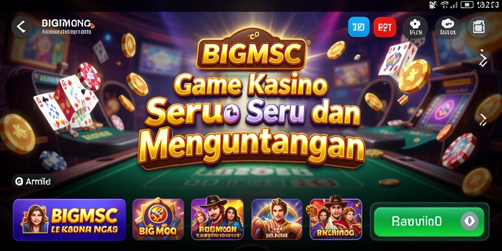Tampilan gameplay Kasino yang seru dan mengasyikkan di BIGMSG.
