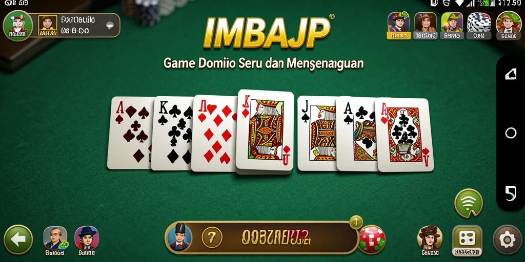 Tampilan gameplay seru Domino di IMBAJP yang mengasyikkan.