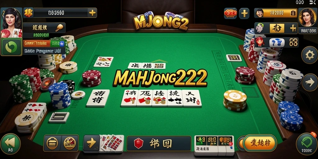 Tampilan gameplay seru di MAHJONG222 dengan banyak pilihan meja Poker.