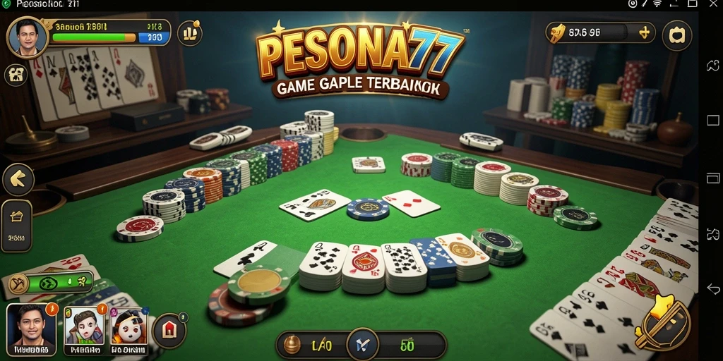 Screenshot PESONA77 menampilkan gameplay Gaple yang seru dan menghibur.