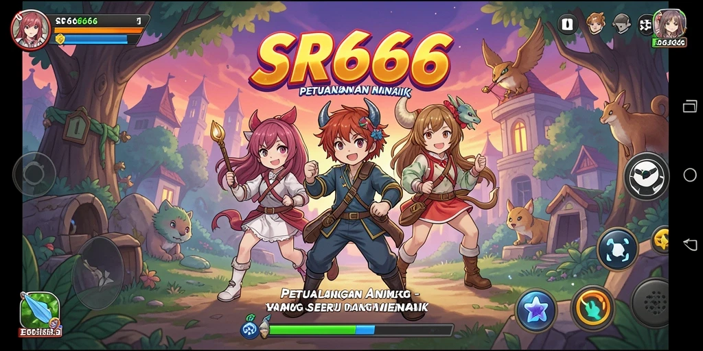 Tangkapan layar utama SR6666 yang menunjukkan aksi gameplay Anime.