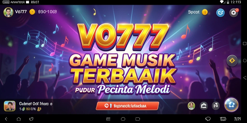 Screenshot gameplay VO777 menunjukkan keseruan bermain musik.